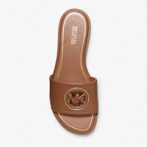 NWOT Michael Kors Deanna Cutout Leather Slide Sandal